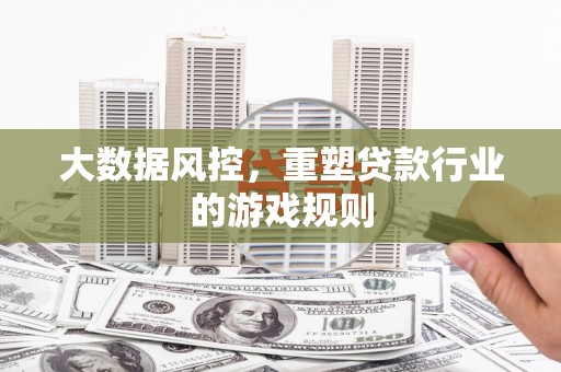 后壁大数据风控，重塑贷款行业的游戏规则