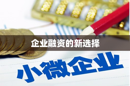 后壁企业融资的新选择