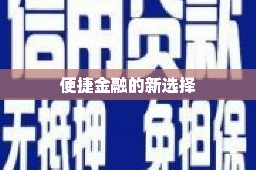后壁便捷金融的新选择