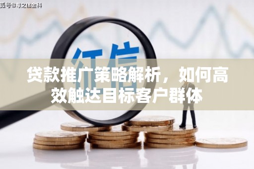 后壁贷款推广策略解析，如何高效触达目标客户群体
