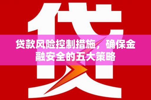 后壁贷款风险控制措施，确保金融安全的五大策略