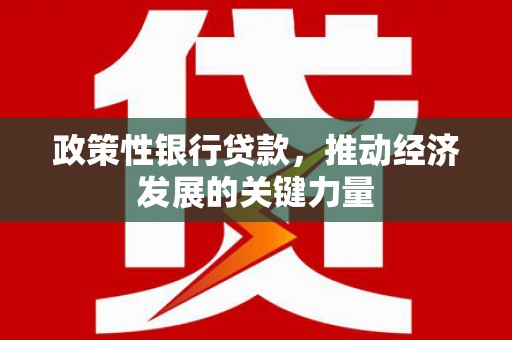 后壁政策性银行贷款，推动经济发展的关键力量