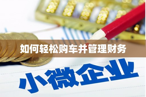 后壁如何轻松购车并管理财务